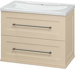 Misty Тумба с раковиной Марта 70 подвесная бежевая – фотография-3